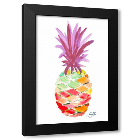 Punchy Pineapple I Black Modern Wood Framed Art Print by DeRice, Julie