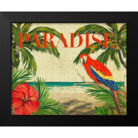 Tropical Paradise Black Modern Wood Framed Art Print by DeRice, Julie