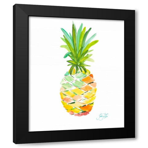 Pineapple I Black Modern Wood Framed Art Print with Double Matting by DeRice, Julie