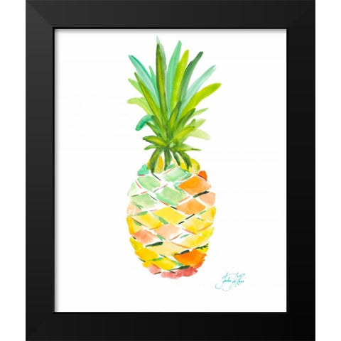 Pineapple I Black Modern Wood Framed Art Print by DeRice, Julie