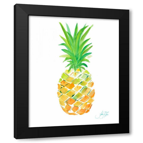 Pineapple II Black Modern Wood Framed Art Print by DeRice, Julie