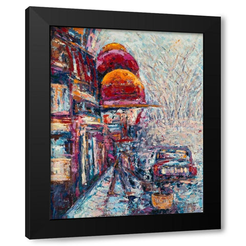 Big Apple Blizzard Black Modern Wood Framed Art Print by Coolick, Ann Marie