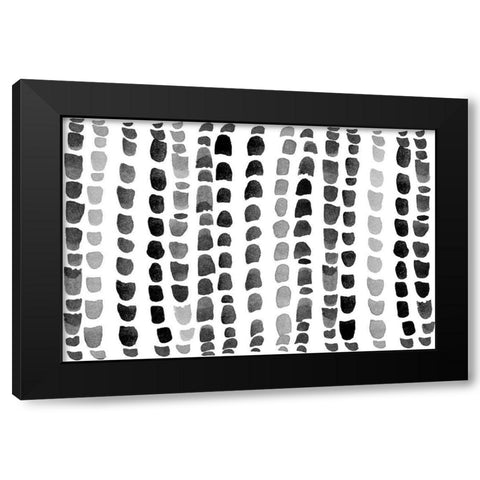Black and Gray Raindrops Black Modern Wood Framed Art Print by Coolick, Ann Marie