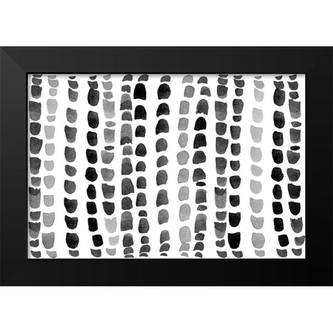 Black and Gray Raindrops Black Modern Wood Framed Art Print by Coolick, Ann Marie