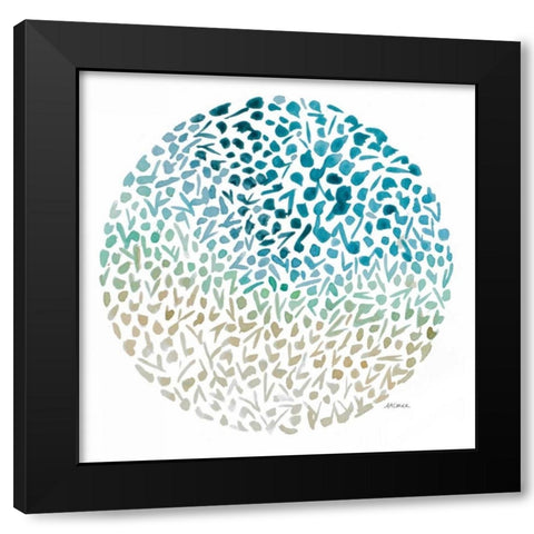Circle Garden I Black Modern Wood Framed Art Print by Coolick, Ann Marie