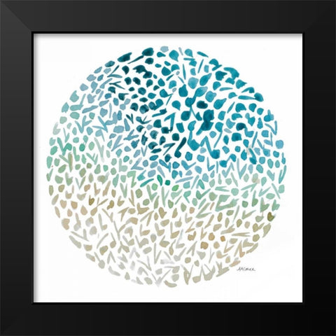 Circle Garden I Black Modern Wood Framed Art Print by Coolick, Ann Marie