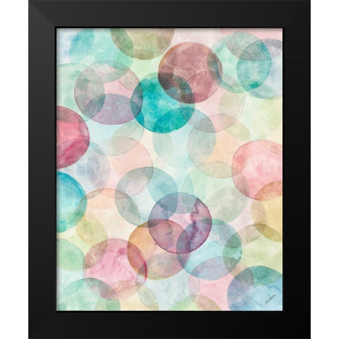 Merging Shapes II Black Modern Wood Framed Art Print by Coolick, Ann Marie