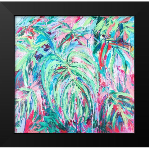 Tropical Garden Black Modern Wood Framed Art Print by Coolick, Ann Marie