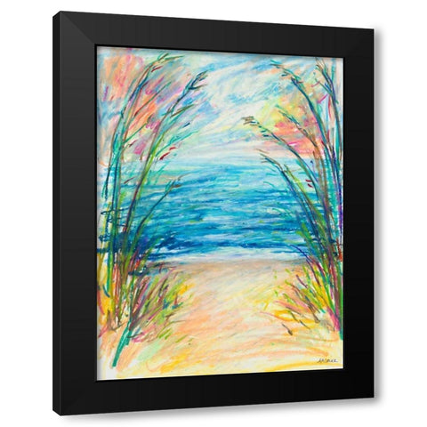 Path To The Water Black Modern Wood Framed Art Print by Coolick, Ann Marie