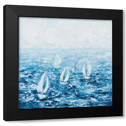 Sail With Me Black Modern Wood Framed Art Print by Coolick, Ann Marie