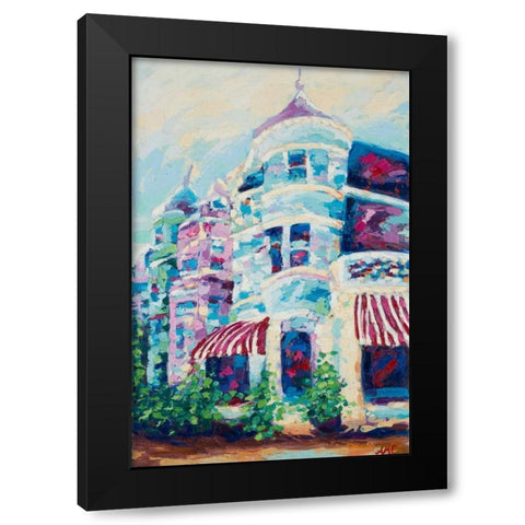 Small Town Corner Black Modern Wood Framed Art Print by Coolick, Ann Marie