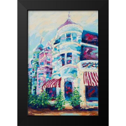 Small Town Corner Black Modern Wood Framed Art Print by Coolick, Ann Marie