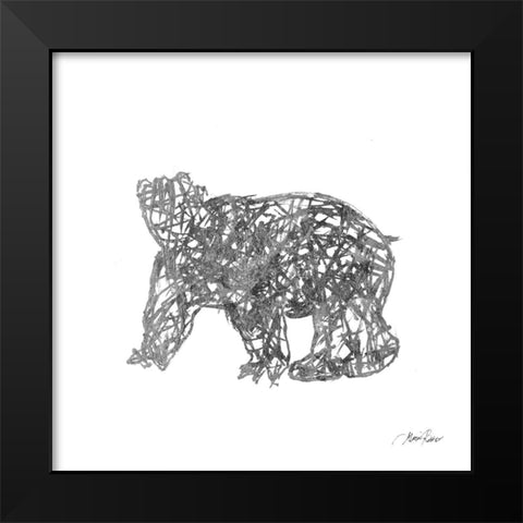 Winter Bear Black Modern Wood Framed Art Print by Ritter, Gina