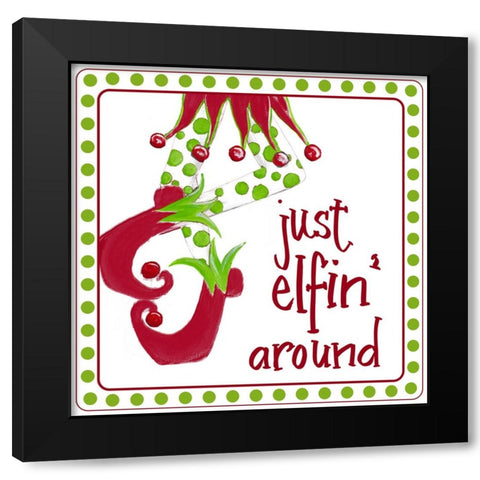 Elfin Around Black Modern Wood Framed Art Print by Ritter, Gina