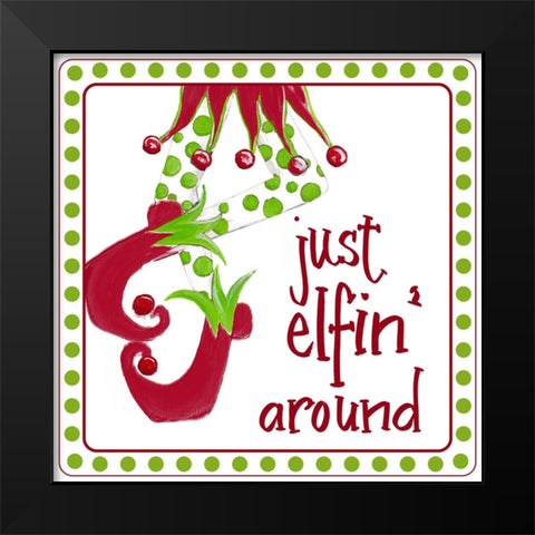 Elfin Around Black Modern Wood Framed Art Print by Ritter, Gina