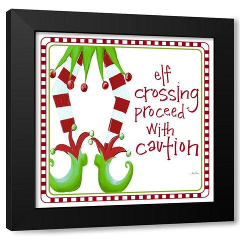 Elf Crossing Black Modern Wood Framed Art Print with Double Matting by Ritter, Gina