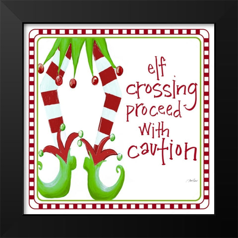Elf Crossing Black Modern Wood Framed Art Print by Ritter, Gina