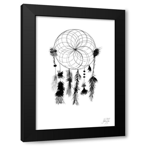 Dark Midnight Dream Catcher I Black Modern Wood Framed Art Print with Double Matting by DeRice, Julie