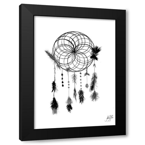 Dark Midnight Dream Catcher II Black Modern Wood Framed Art Print by DeRice, Julie