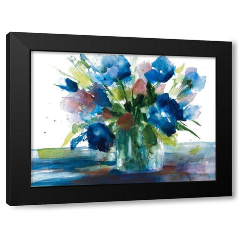 Blue Haven II Black Modern Wood Framed Art Print by Loreth, Lanie