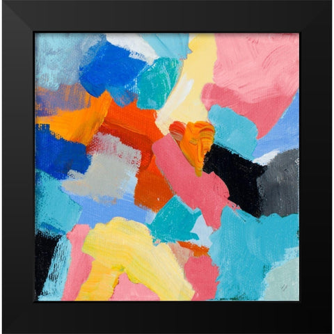 Lets Mingle I Black Modern Wood Framed Art Print by Loreth, Lanie