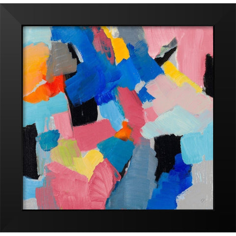 Lets Mingle II Black Modern Wood Framed Art Print by Loreth, Lanie