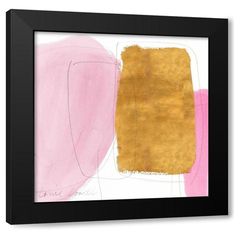 Blushing Gold I Black Modern Wood Framed Art Print by Loreth, Lanie