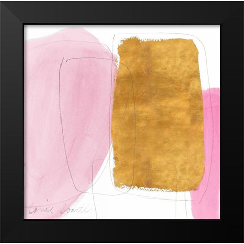 Blushing Gold I Black Modern Wood Framed Art Print by Loreth, Lanie