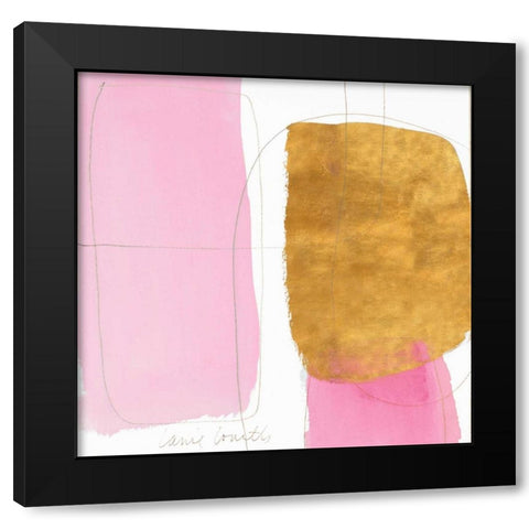 Blushing Gold II Black Modern Wood Framed Art Print by Loreth, Lanie