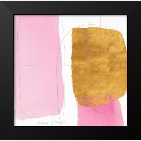 Blushing Gold II Black Modern Wood Framed Art Print by Loreth, Lanie
