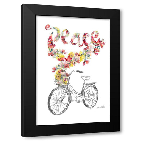 Love and Peace II Black Modern Wood Framed Art Print with Double Matting by Loreth, Lanie