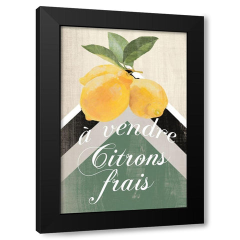 Citron Frais Black Modern Wood Framed Art Print by Loreth, Lanie