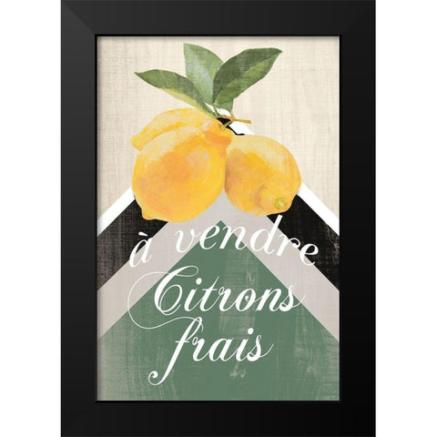 Citron Frais Black Modern Wood Framed Art Print by Loreth, Lanie