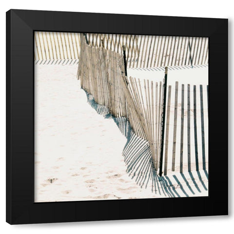 Beach Fence I Black Modern Wood Framed Art Print by Biscardi, Nicholas