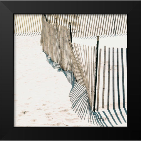 Beach Fence I Black Modern Wood Framed Art Print by Biscardi, Nicholas