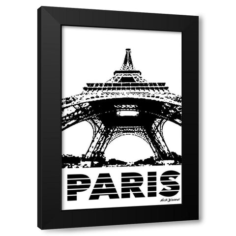 Modern Paris I Black Modern Wood Framed Art Print with Double Matting by Biscardi, Nicholas