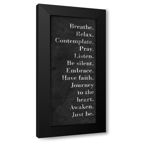Just Be Black Modern Wood Framed Art Print by SD Graphics Studio