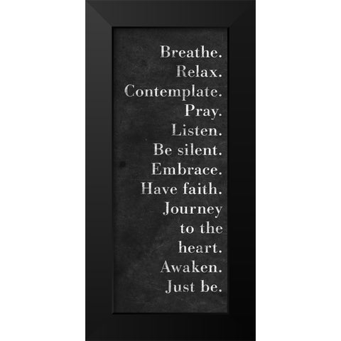 Just Be Black Modern Wood Framed Art Print by SD Graphics Studio