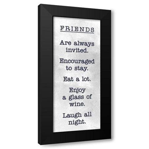 FRIENDS Black Modern Wood Framed Art Print by SD Graphics Studio
