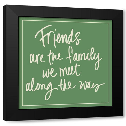 Friends Black Modern Wood Framed Art Print by SD Graphics Studio