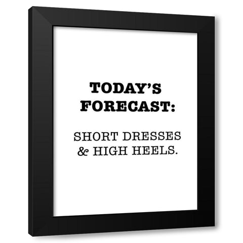 Todays Forecast Black Modern Wood Framed Art Print with Double Matting by SD Graphics Studio