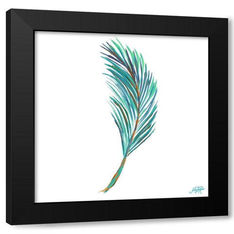 Punchy Palm Leaves I Black Modern Wood Framed Art Print by DeRice, Julie