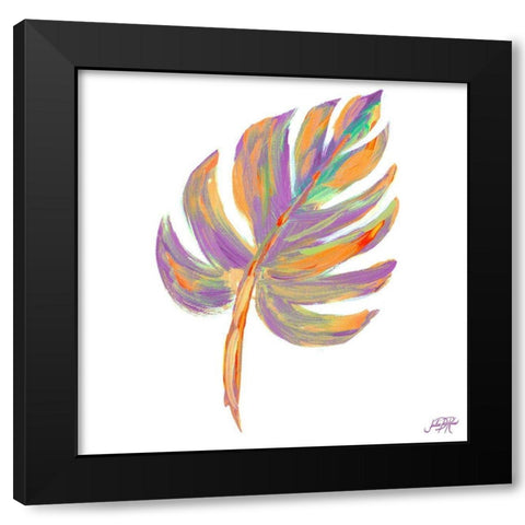 Punchy Palm Leaves II Black Modern Wood Framed Art Print with Double Matting by DeRice, Julie