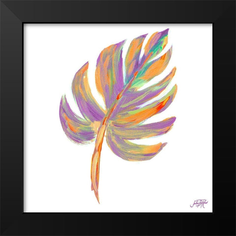 Punchy Palm Leaves II Black Modern Wood Framed Art Print by DeRice, Julie