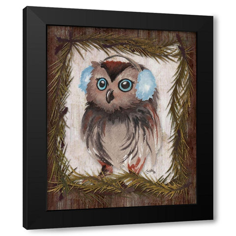 Woodland Animals IV Black Modern Wood Framed Art Print by Medley, Elizabeth