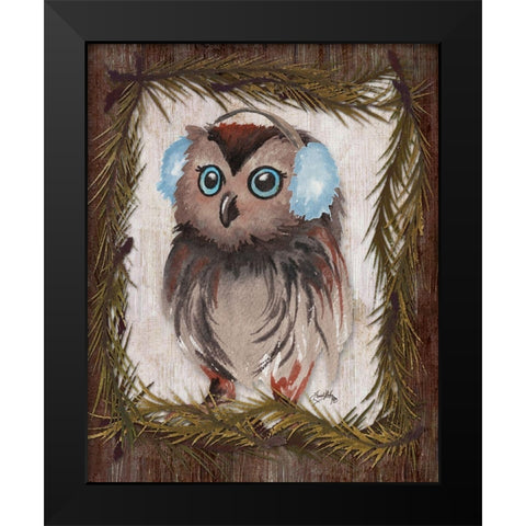 Woodland Animals IV Black Modern Wood Framed Art Print by Medley, Elizabeth