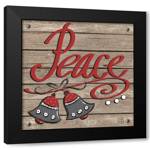 Holiday Feelings on Wood I Black Modern Wood Framed Art Print with Double Matting by Mosher, Deidre