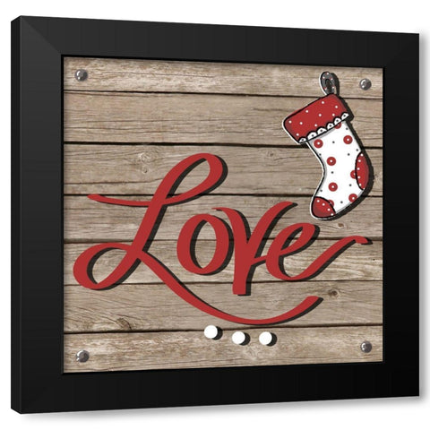 Holiday Feelings on Wood II Black Modern Wood Framed Art Print by Mosher, Deidre