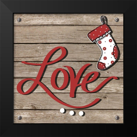 Holiday Feelings on Wood II Black Modern Wood Framed Art Print by Mosher, Deidre