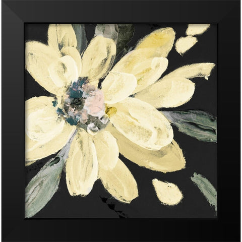 Yellow Blooms I Black Modern Wood Framed Art Print by Loreth, Lanie